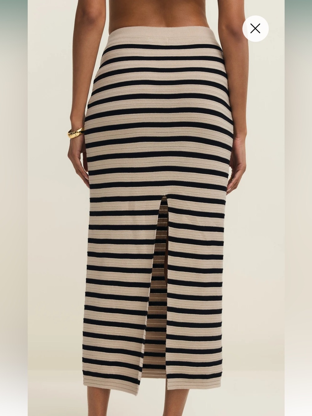 NWT (size L) Z Supply EMORI STRIPED MIDI SKIRT - Picture 3 of 4